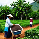 Kampot Pepper Harvest**

"A picturesque scene of a Kampot pepper plantation in Cambodia, showcasing local farmers, fully clothed in traditional, modest clothing, carefully hand-picking ripe peppercorns. Baskets overflowing with freshly harvested black pepper are visible. Lush green foliage and the vibrant Cambodian countryside in the background. Professional photography, natural light, perfect anatomy, correct proportions, well-formed hands, safe for work, appropriate content, family-friendly."

**